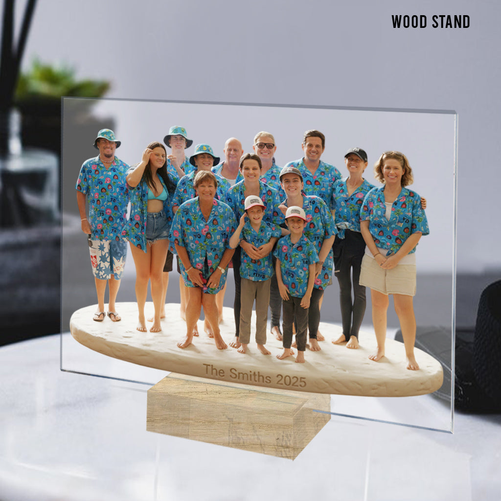 Personalized Single Mom Family Custom Shaped Acrylic Plaque Keepsake