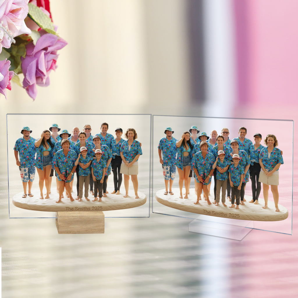Personalized Single Dad Family Custom Shaped Acrylic Plaque Family Keepsake