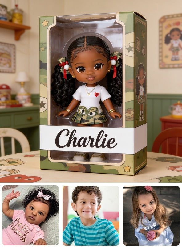 Personalized Black Little Girl Custom Shaped Acrylic Plaque Gift for Daughter Granddaughter Niece