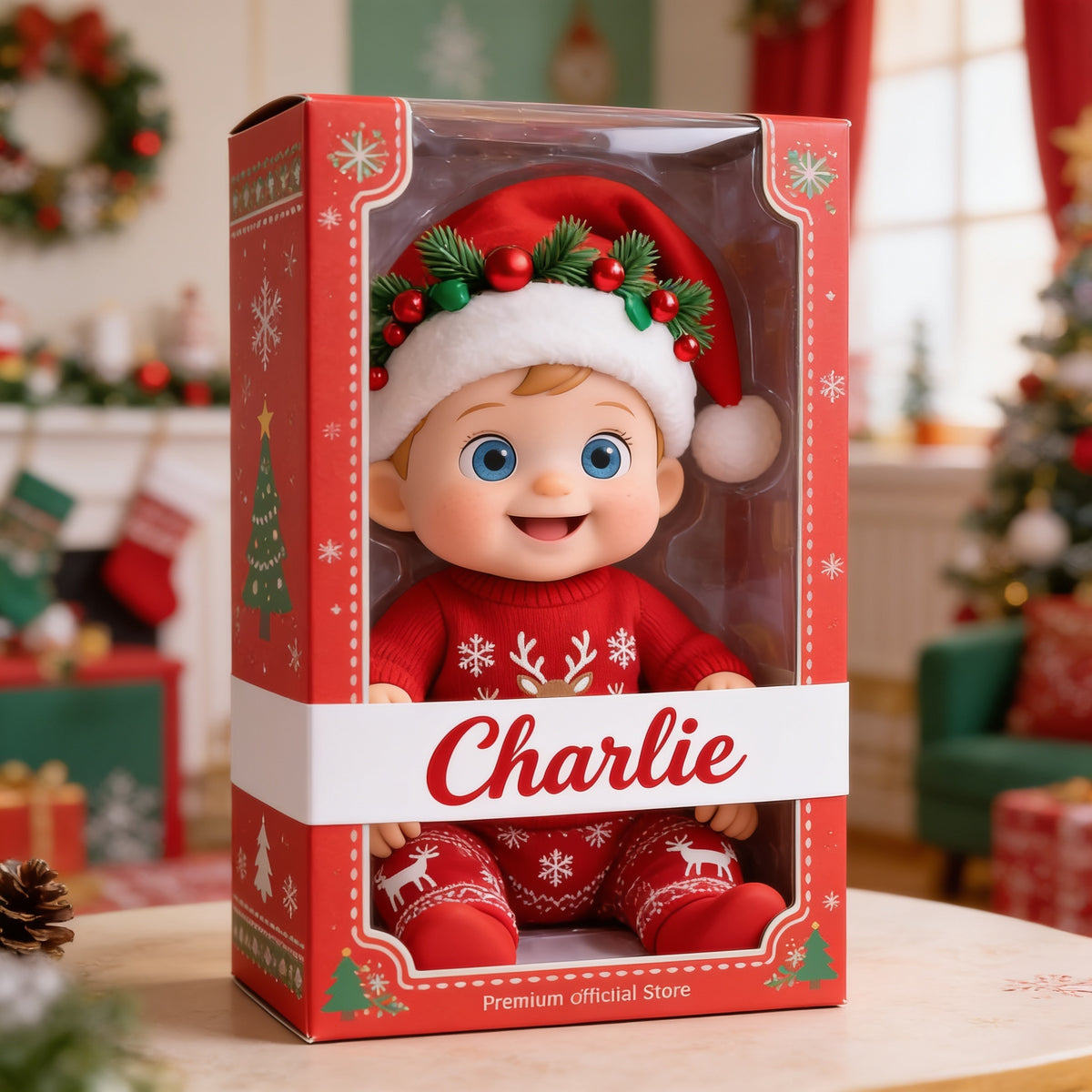 Personalized Christmas Baby Boy Custom Shaped Acrylic Plaque Christmas Decor Gift
