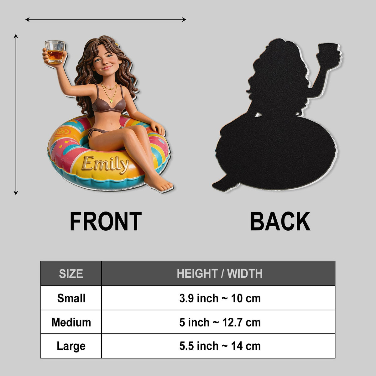 Personalized Latina Woman Cruising 3D Magnet Fridge Decor Gift
