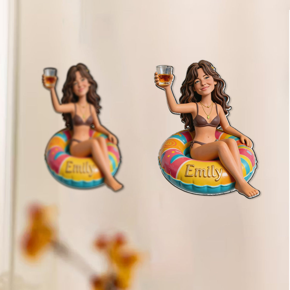 Personalized Older Woman Grandma Cruising 3D Magnet Keepsake Gift