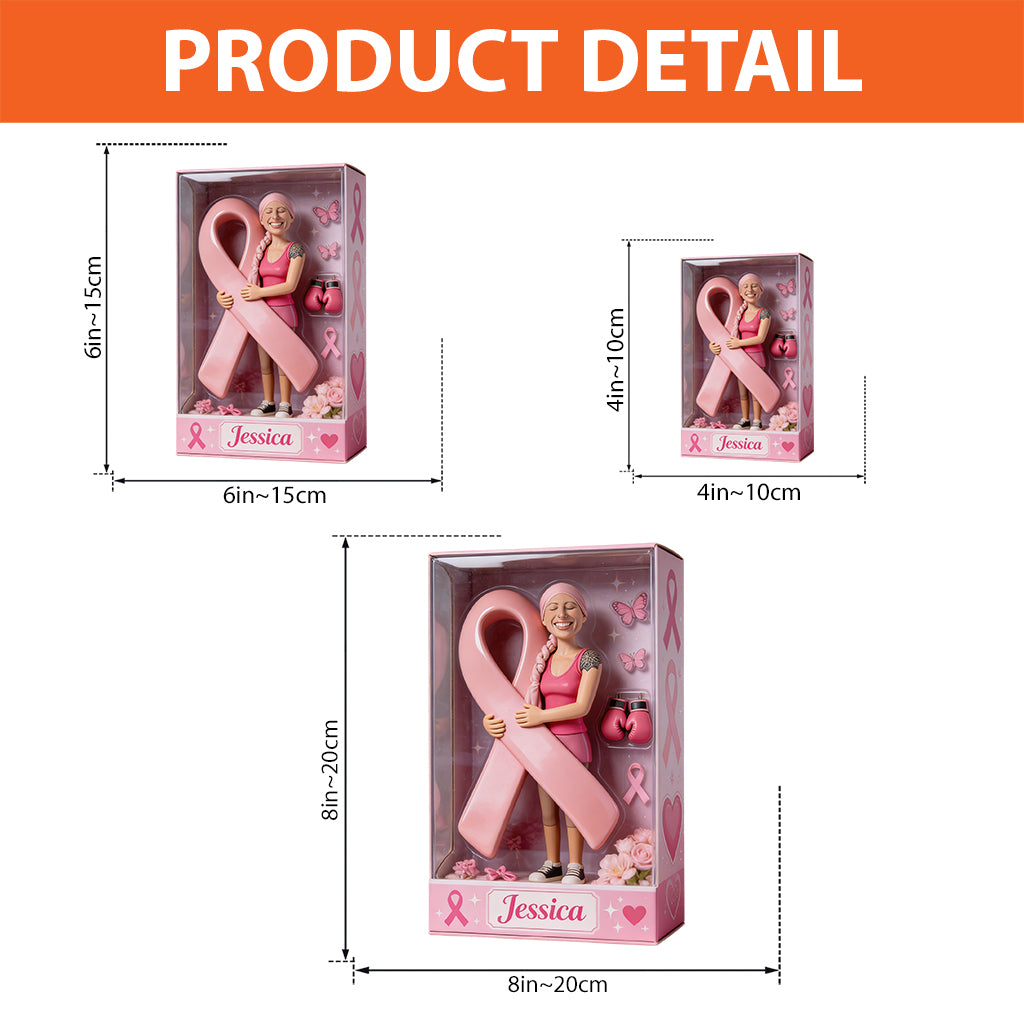 Personalized Breast Cancer Survivor Pink Headscarf Custom Shaped Acrylic Plaque