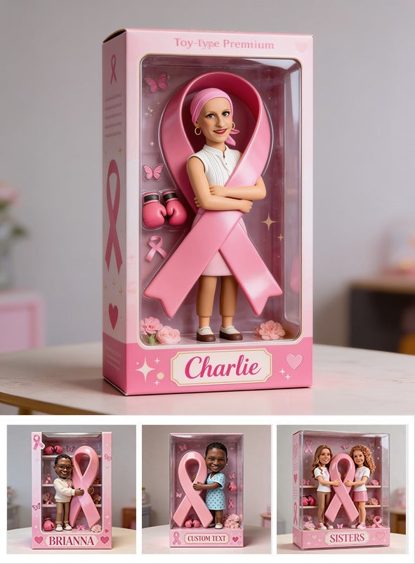 Personalized Breast Cancer Survivor Pink Headscarf Custom Shaped Acrylic Plaque