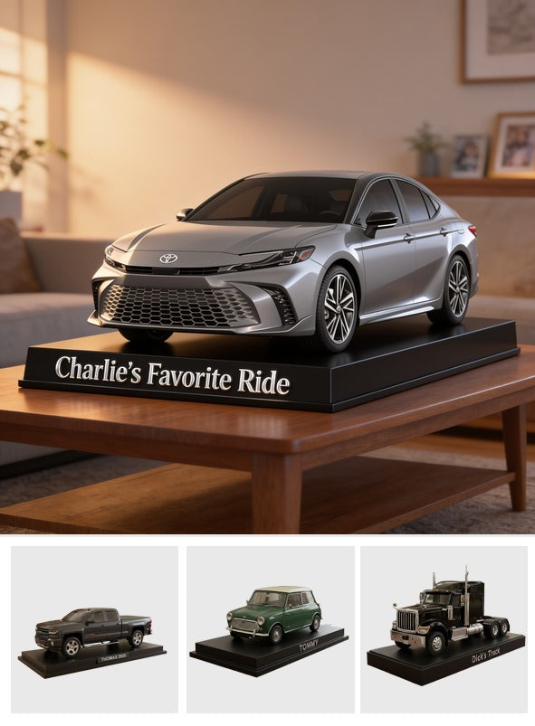 Personalized Grey Toyota Camry Sedan Custom Shaped Acrylic Plaque Car Lover Gift