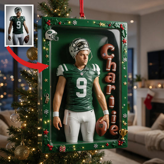 Personalisierte Weihnachtsornament American Football Spieler Geschenk