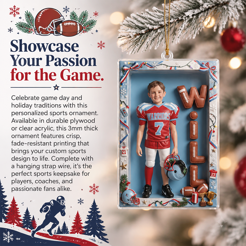 Personalized Christmas Black Youth Baseball Player Ornament Sports Gift