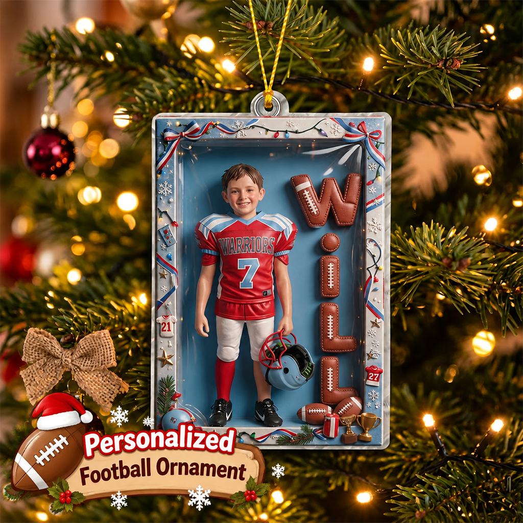 Personalized Latino Baseball Player Christmas Ornament