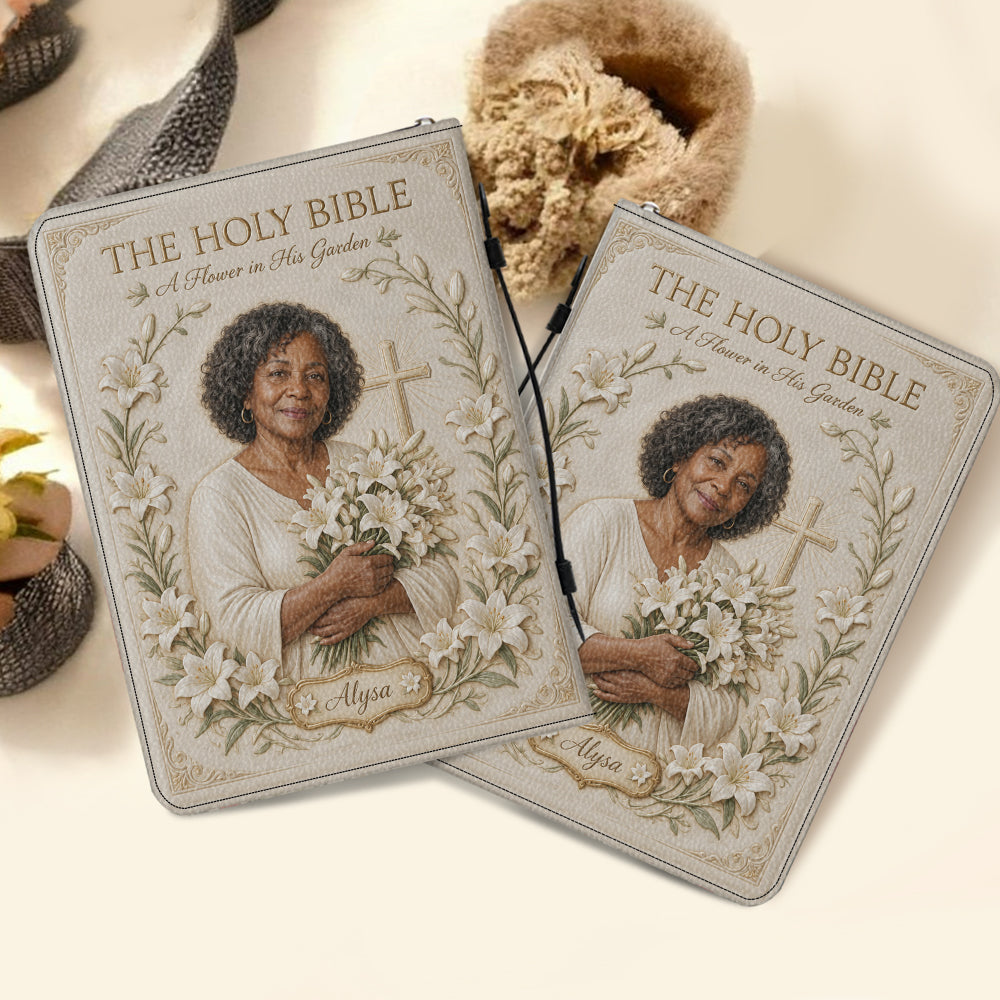 Personalized Latina Woman Christian Leather Bible Cover Bag, Faith Gift For Her