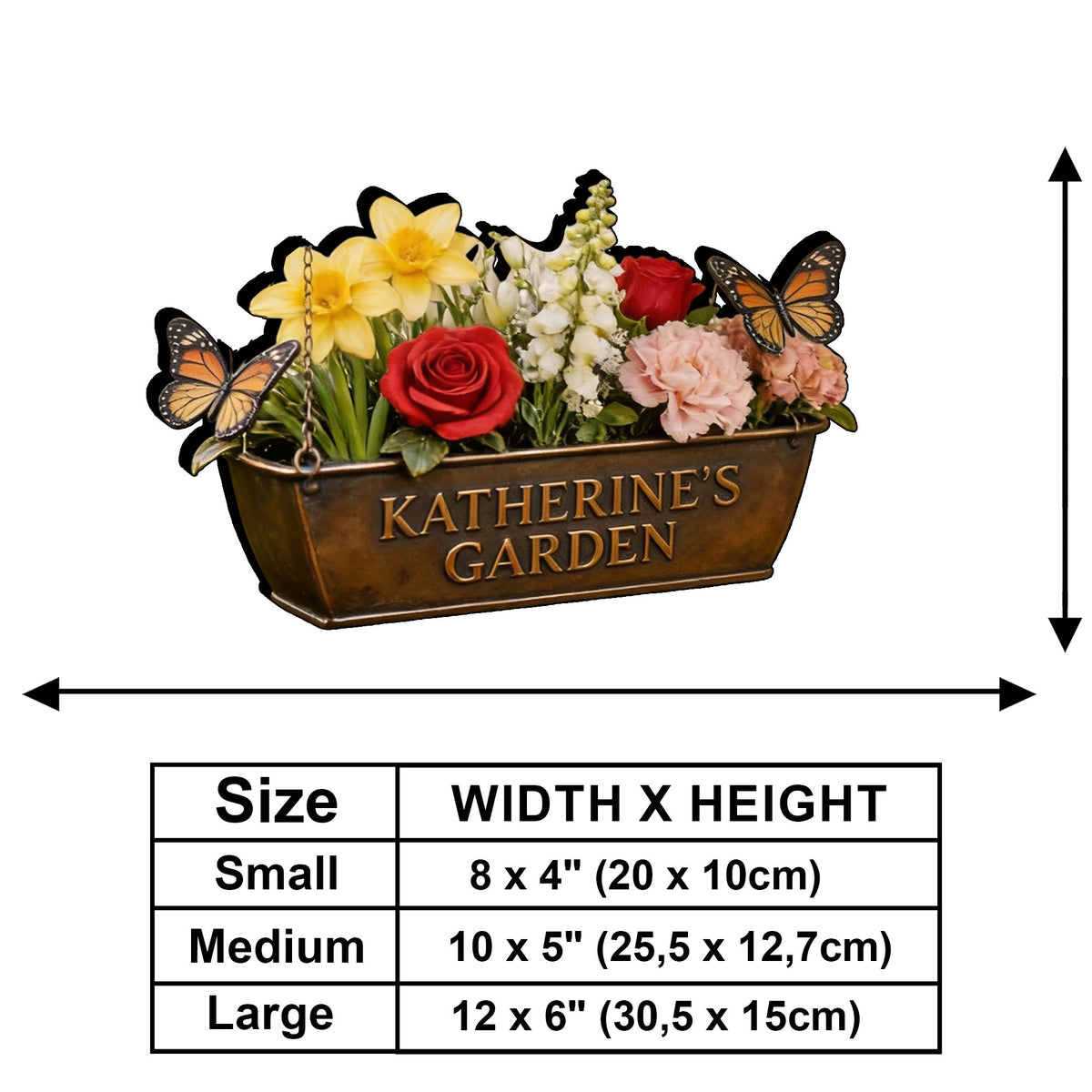 Custom Photo Gardening Woman Wooden Garden Wall Mount Sign Home Decor