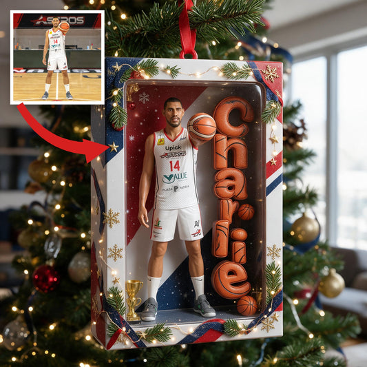 Personalisierte Weihnachtsornament Basketballspieler Latino