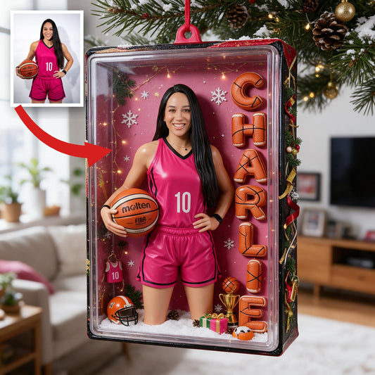 Personalisierte Weihnachtsornament Latina Basketballspielerin, Geschenk für Basketballfans