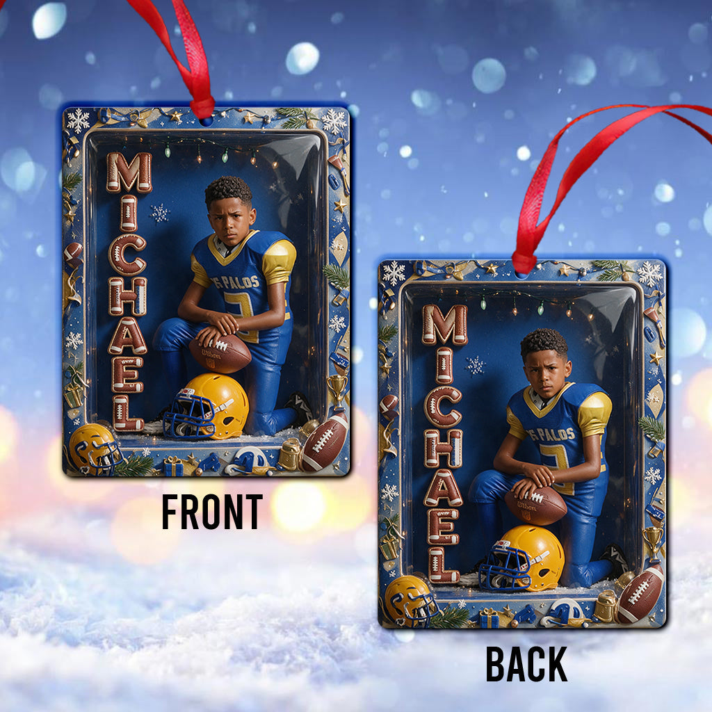 Personalized Christmas Male Youth Volleyball Player Ornament Gift