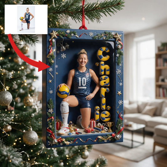Personalisierte Weihnachtsornament für Volleyballspielerin - Geschenk für Fans