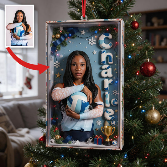 Personalisierte Weihnachtsornament für Volleyballspielerin