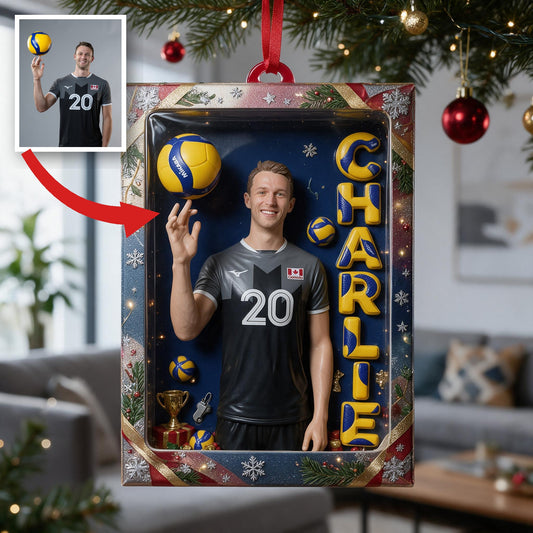 Personalisierte Weihnachtsdeko Volleyballspieler Latino Acryl Ornament