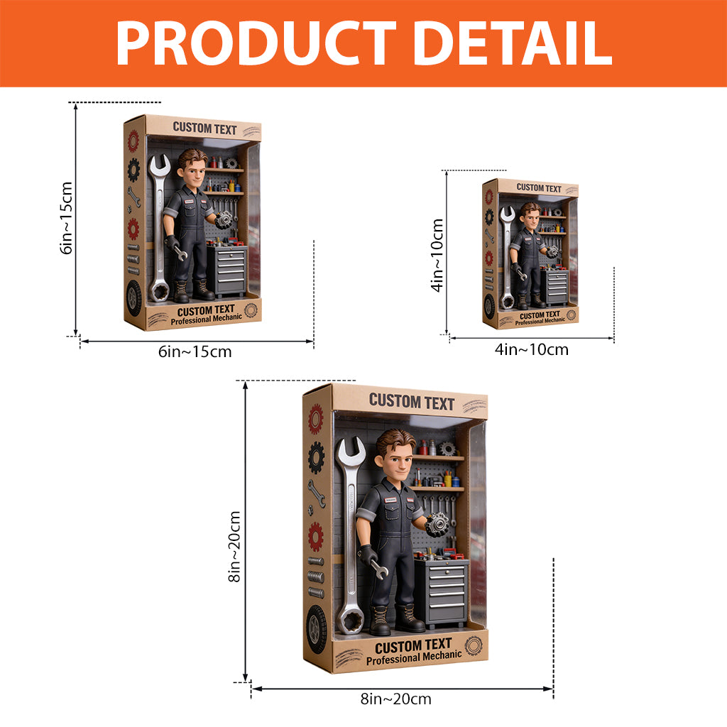 Personalized Latino Man Mechanic Custom Shaped Acrylic Plaque Garage Gift