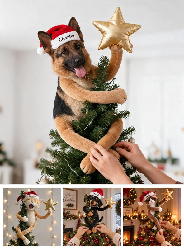 Personalized Christmas Black & Tan Adult German Shepherd Posable Plush Doll