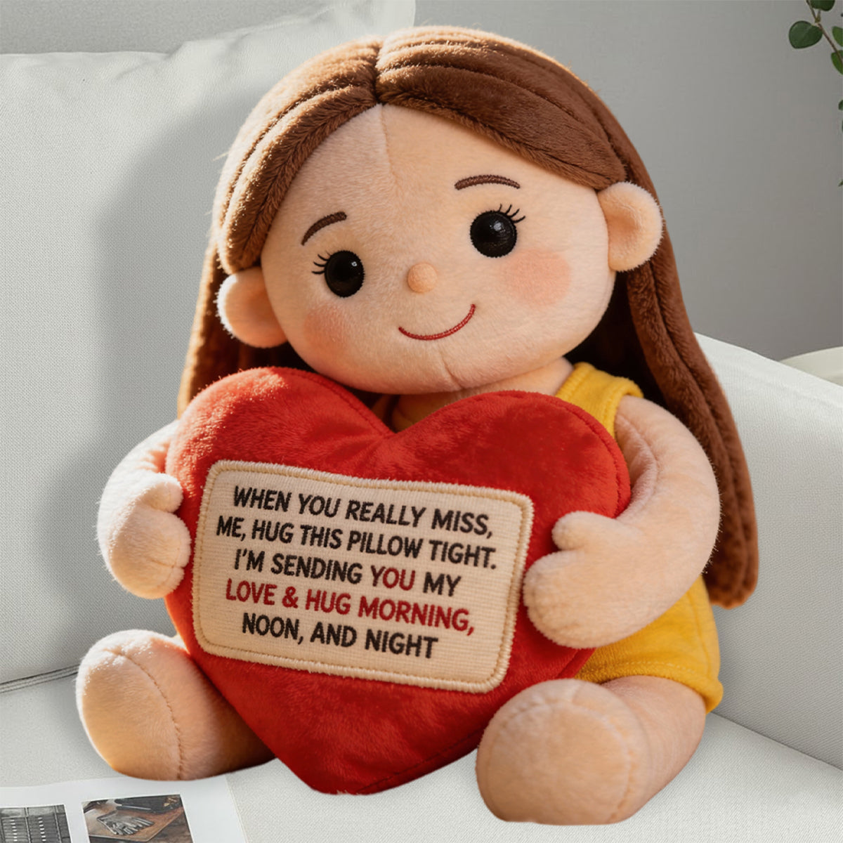 Personalized Memorial Man Faux Fur Shaped Pillow Bereavement Keepsake Gift