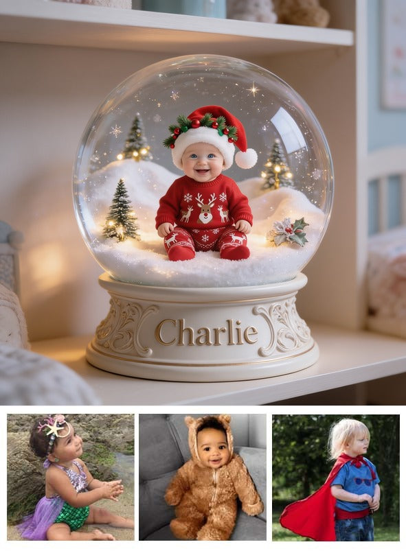 Personalized Christmas Baby Boy Custom Shaped Acrylic Plaque Kid Gift