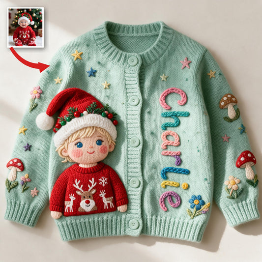 Personalisierter Weihnachtsstrickpullover für Jungen - Individuelles Geschenk