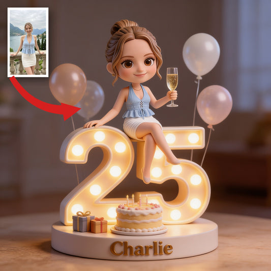 Plaque Acrylique Personnalisée pour le 25ème Anniversaire Femme