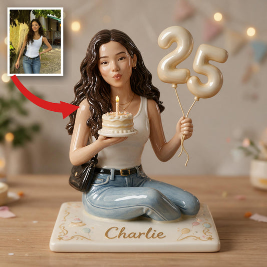 Personalisierte 25. Geburtstags Latina Frau 3D Plakette Geschenk