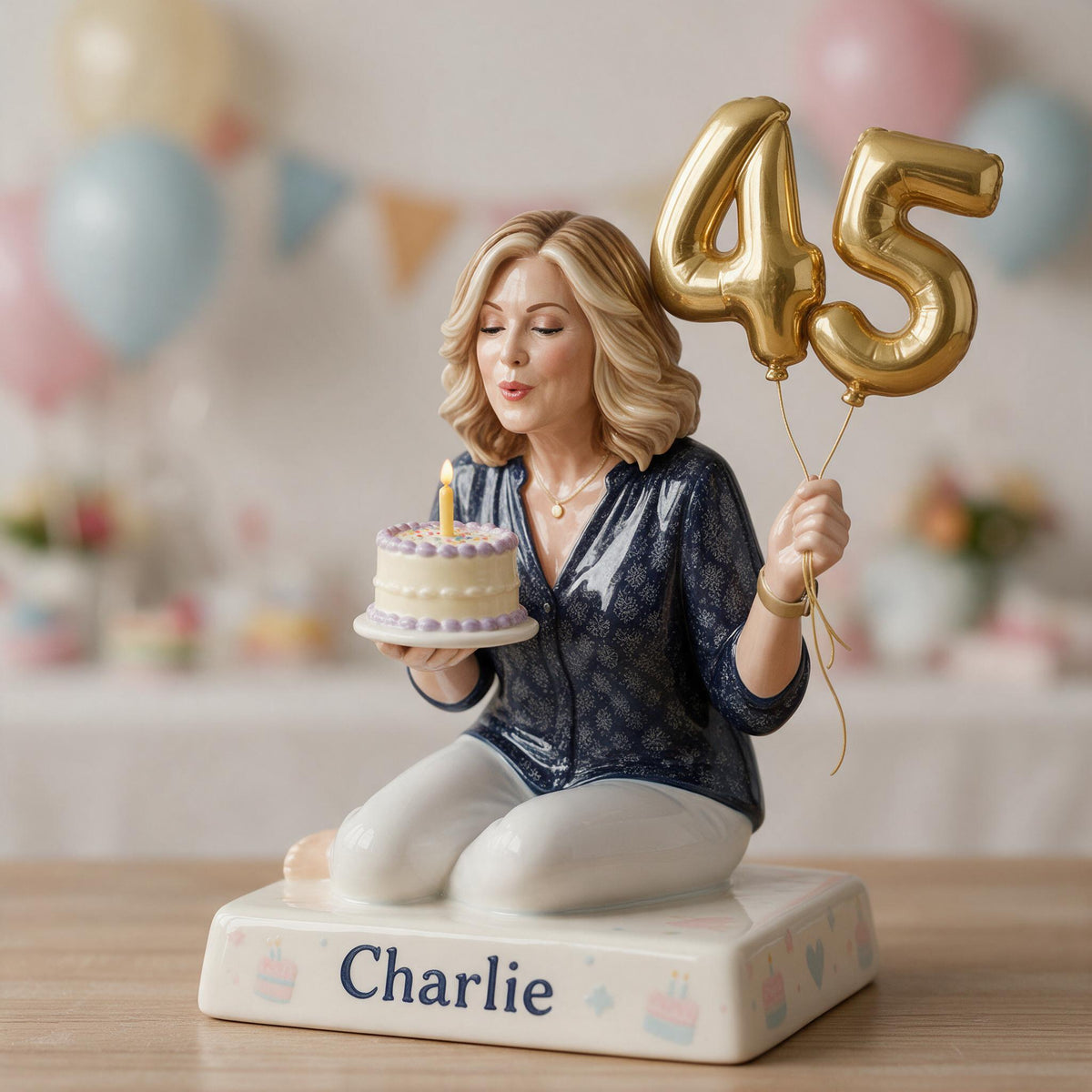 Personalized 45th Birthday Middle-Aged Woman 3D Plaque Keepsake Gift