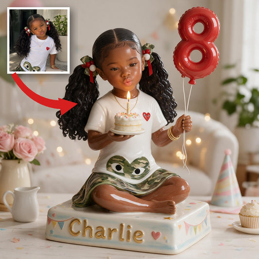 Personalisierte Geburtstags-Geschenkplatte für Mädchen