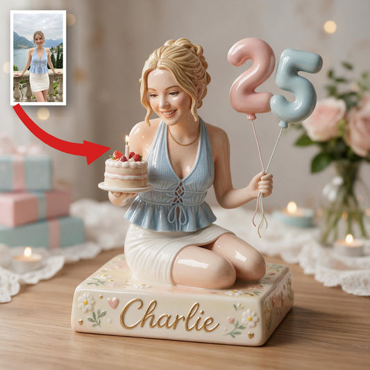 Personalisierte 25. Geburtstagsfrau 3D-Plakette Geschenk