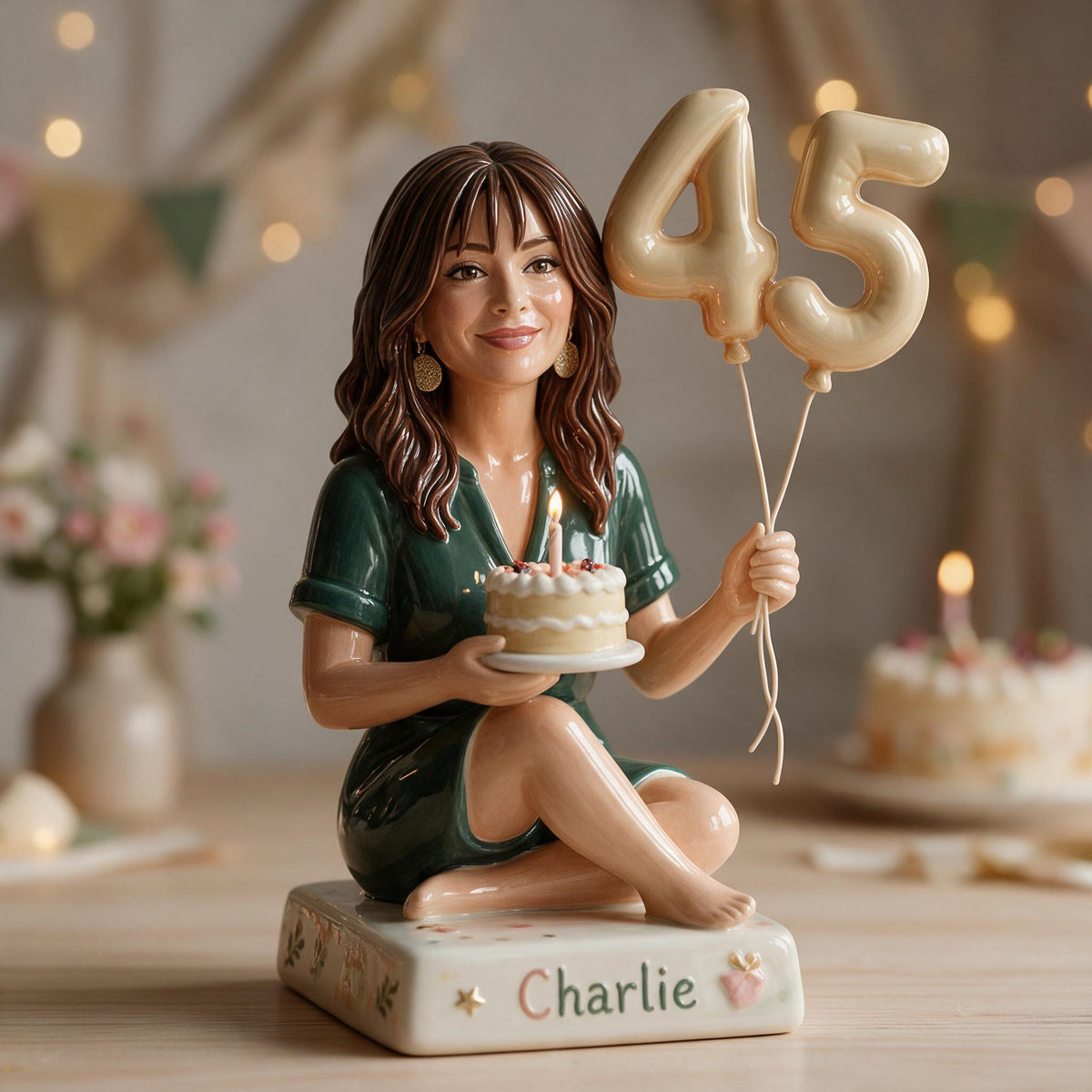 Personalized 45th Birthday Middle-Aged Latina Woman 3D Plaque Gift