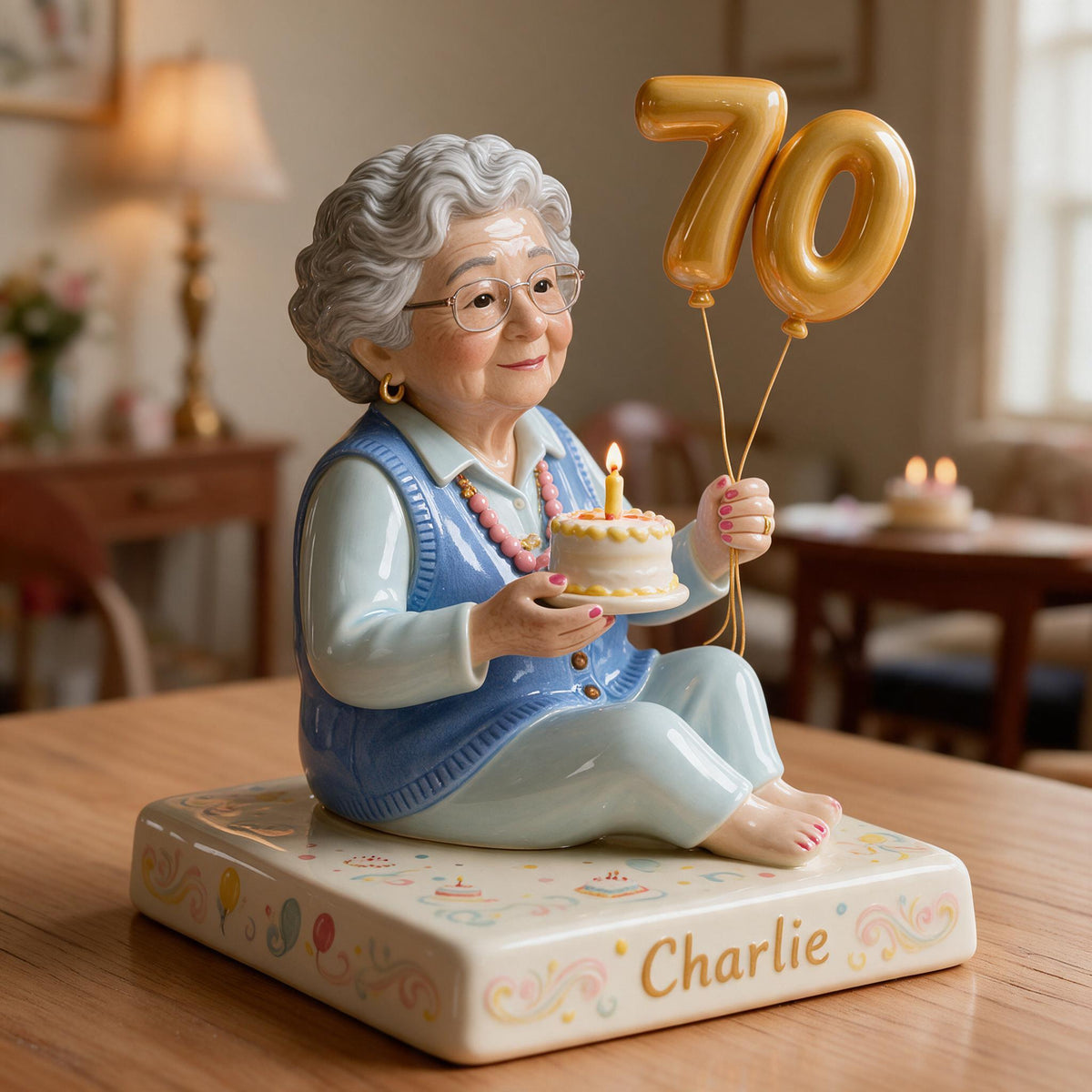 Personalized 70th Birthday Older Latina Woman 3D Plaque Keepsake Gift