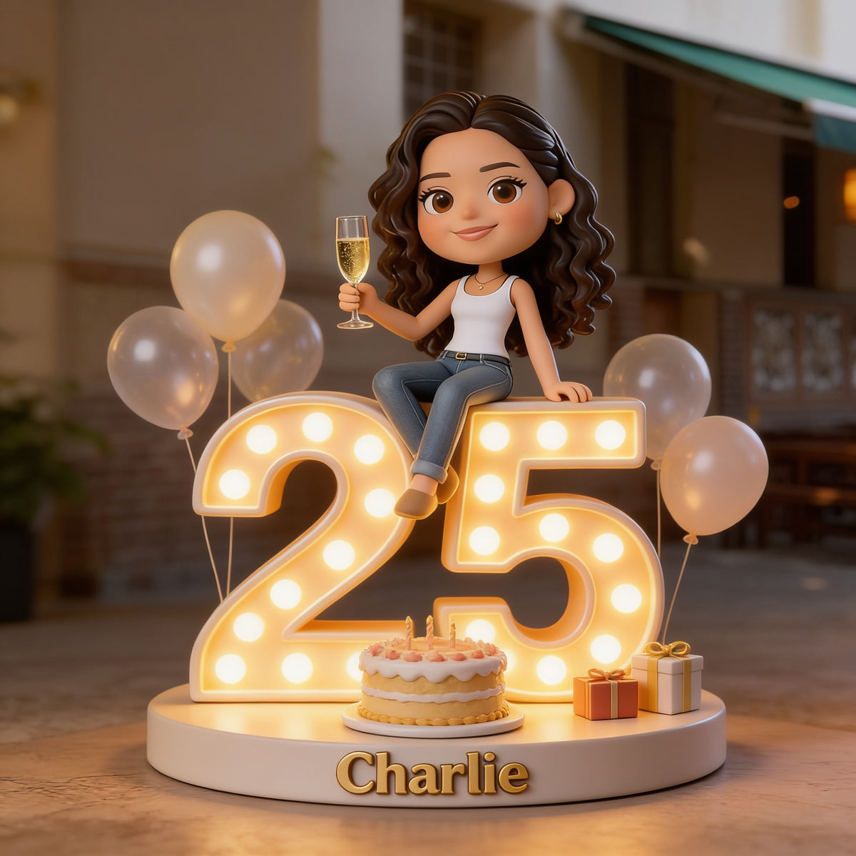 Personalized 25th Birthday Latina Woman Custom Shaped Acrylic Plaque Gift For Her