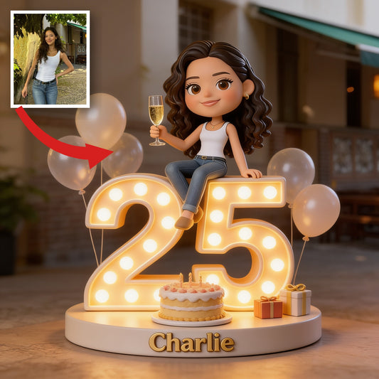 Plaque Acrylique Personnalisée pour le 25ème Anniversaire d'une Femme Latina