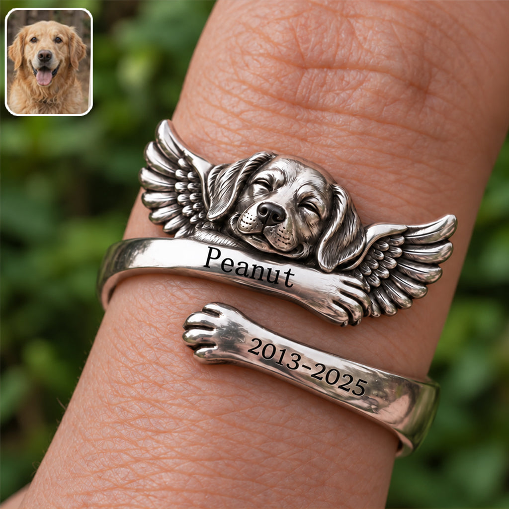Personalized Shiba Inu Memorial Adjustable Ring Pet Keepsake Gift