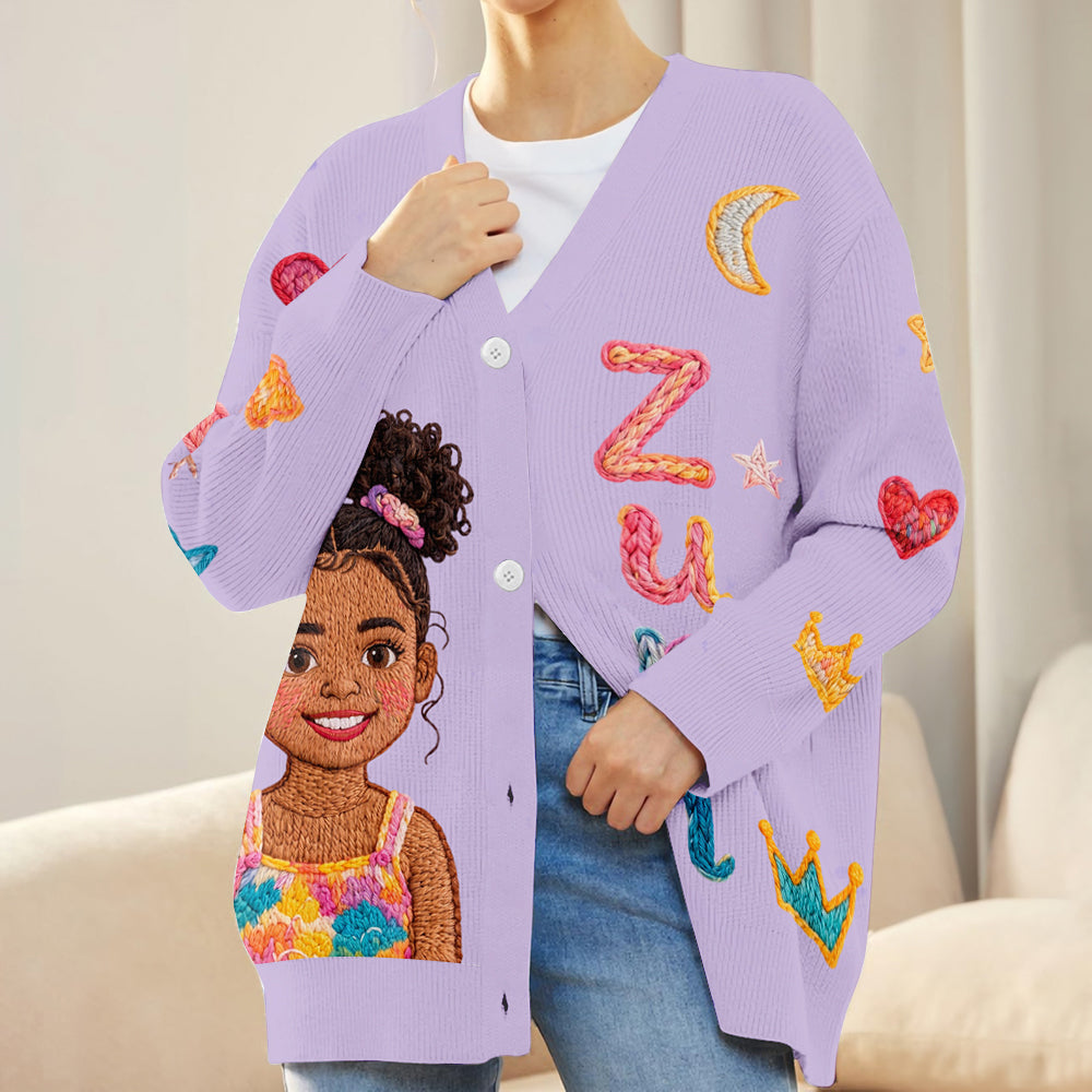 Personalized Christmas Baby Boy Kid Cardigan Sweater Custom Holiday Gift