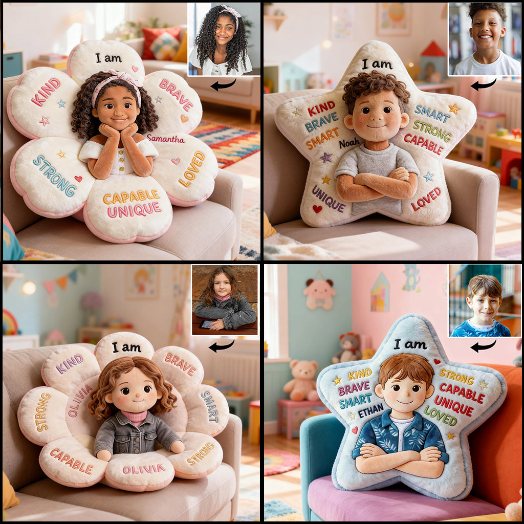 Personalized Latina Little Girl Affirmations Faux Fur Pillow Kid Gift