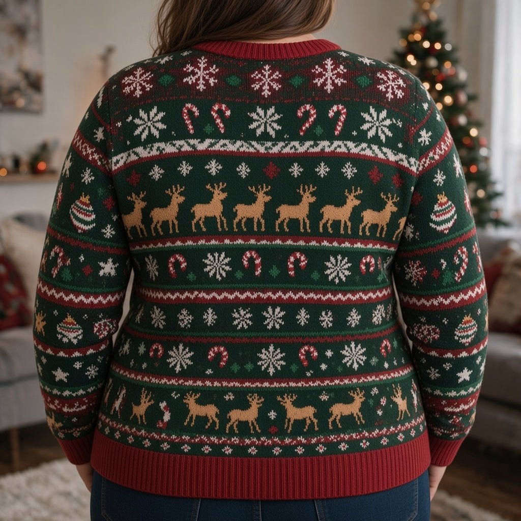Custom Photo Christmas Fluffy Golden Tan Pomeranian Ugly Sweater Funny Pet Gift