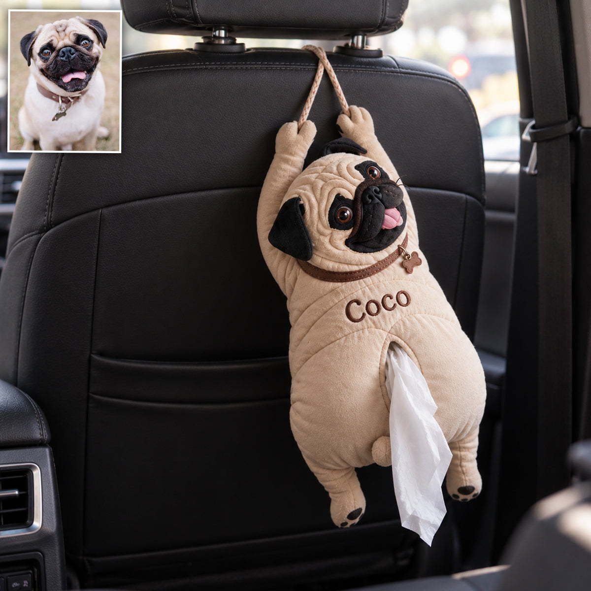 Personalized Black & White French Bulldog Pull-Out Organizer Home Storage