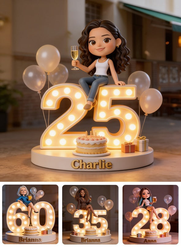Personalized 25th Birthday Latina Woman Custom Shaped Acrylic Plaque Gift For Her