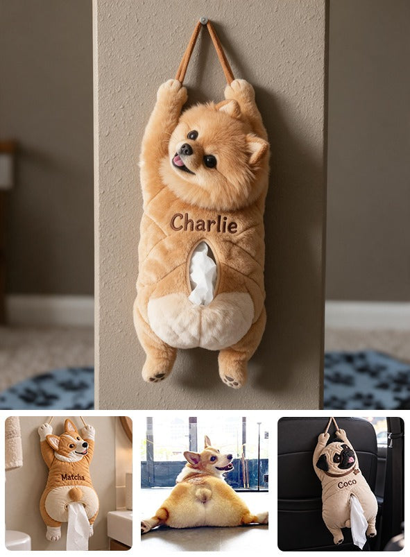 Personalized Fluffy Golden Tan Pomeranian Pull-Out Organizer Home Storage Gift