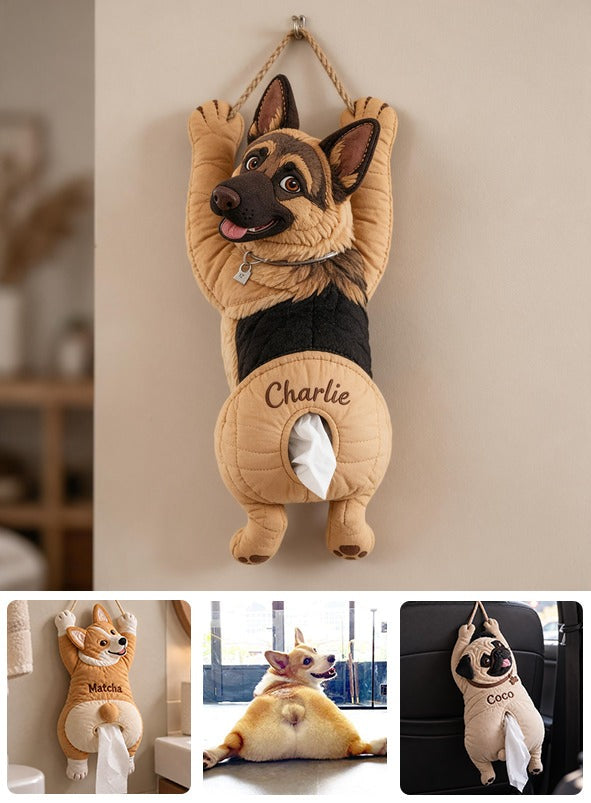 Personalized Black and Tan Adult German Shepherd Pull-Out Organizer Cute Home Storage