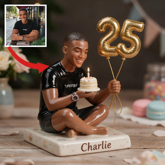 Personalisierte 25. Geburtstags-Geschenk 3D-Plakette für Männer