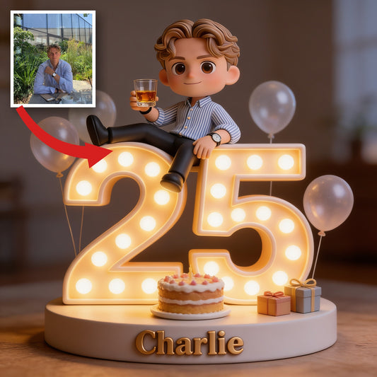 Plaque Acrylique Personnalisée Anniversaire 25 Ans Homme