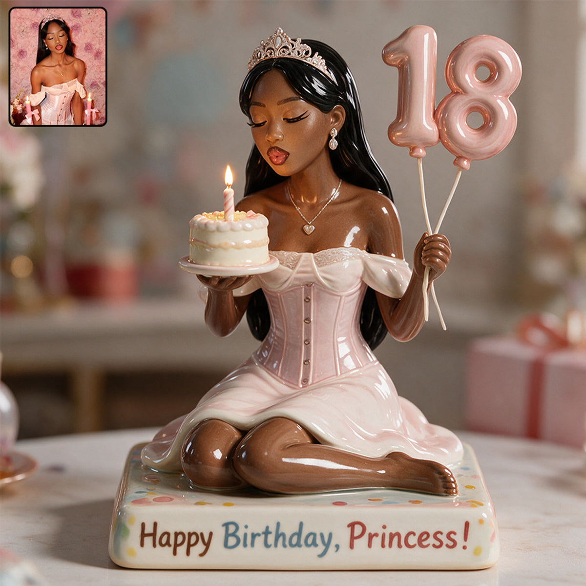 Personalized 45th Birthday Middle-Aged Black Man 3D Plaque Keepsake Gift