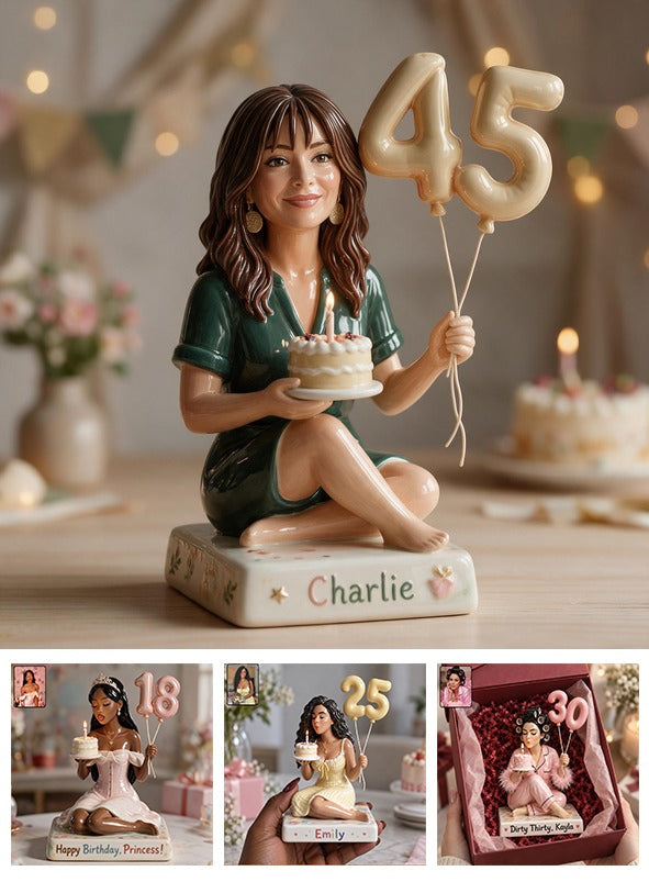 Personalized 45th Birthday Middle-Aged Latina Woman 3D Plaque Gift