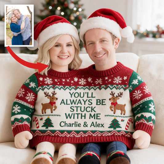 Personalisierte Foto-Weihnachtskissen für Paare, Geschenk für Mann und Frau