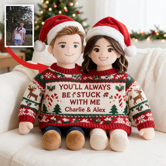Personalisierte Foto Weihnachtskissen für Paare - Geschenk für Mann und Frau