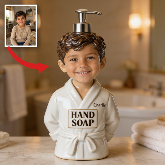Distributeur de Savon Personnalisé Petit Garçon Latino - Décor de Salle de Bain