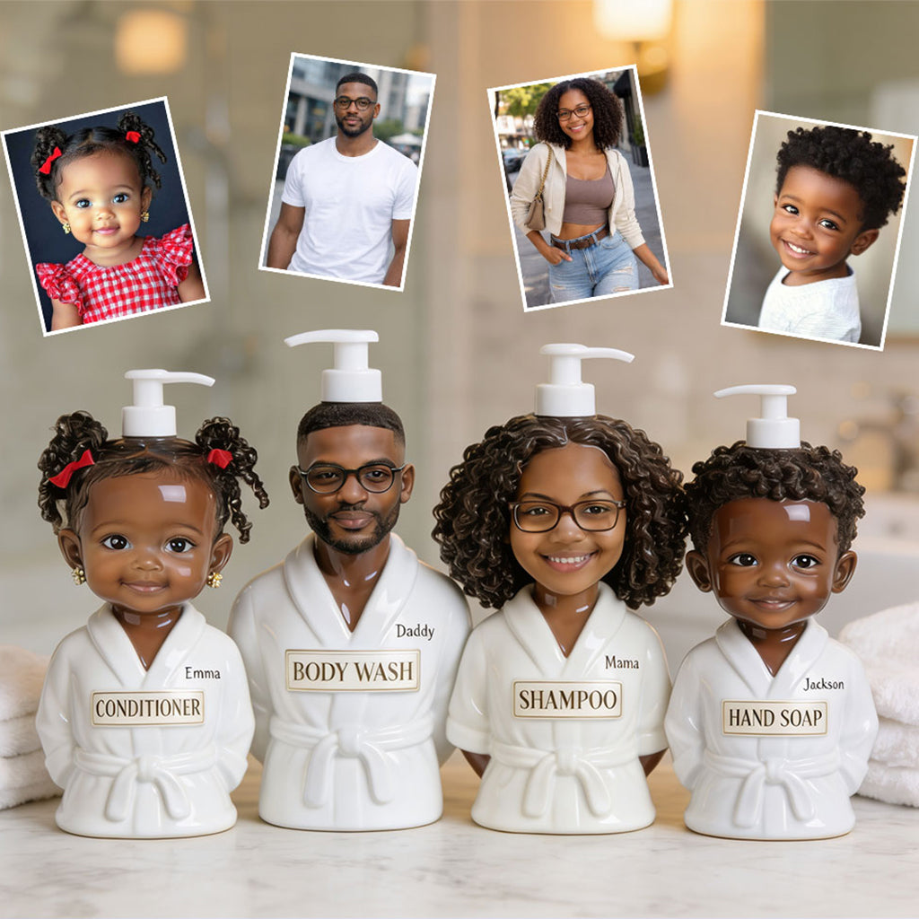 Personalized Latino Little Boy Soap Pump Dispenser Kids Bathroom Decor Gift